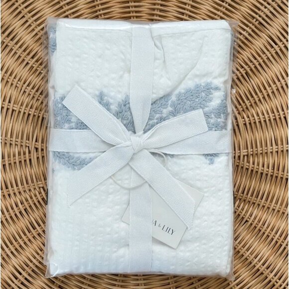 NEW Serena & Lily Westport Euro Pillow Sham-Coastal Blue